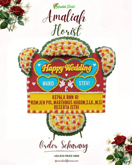 Papan Bunga Pernikahan Kuripan Kertoharjo